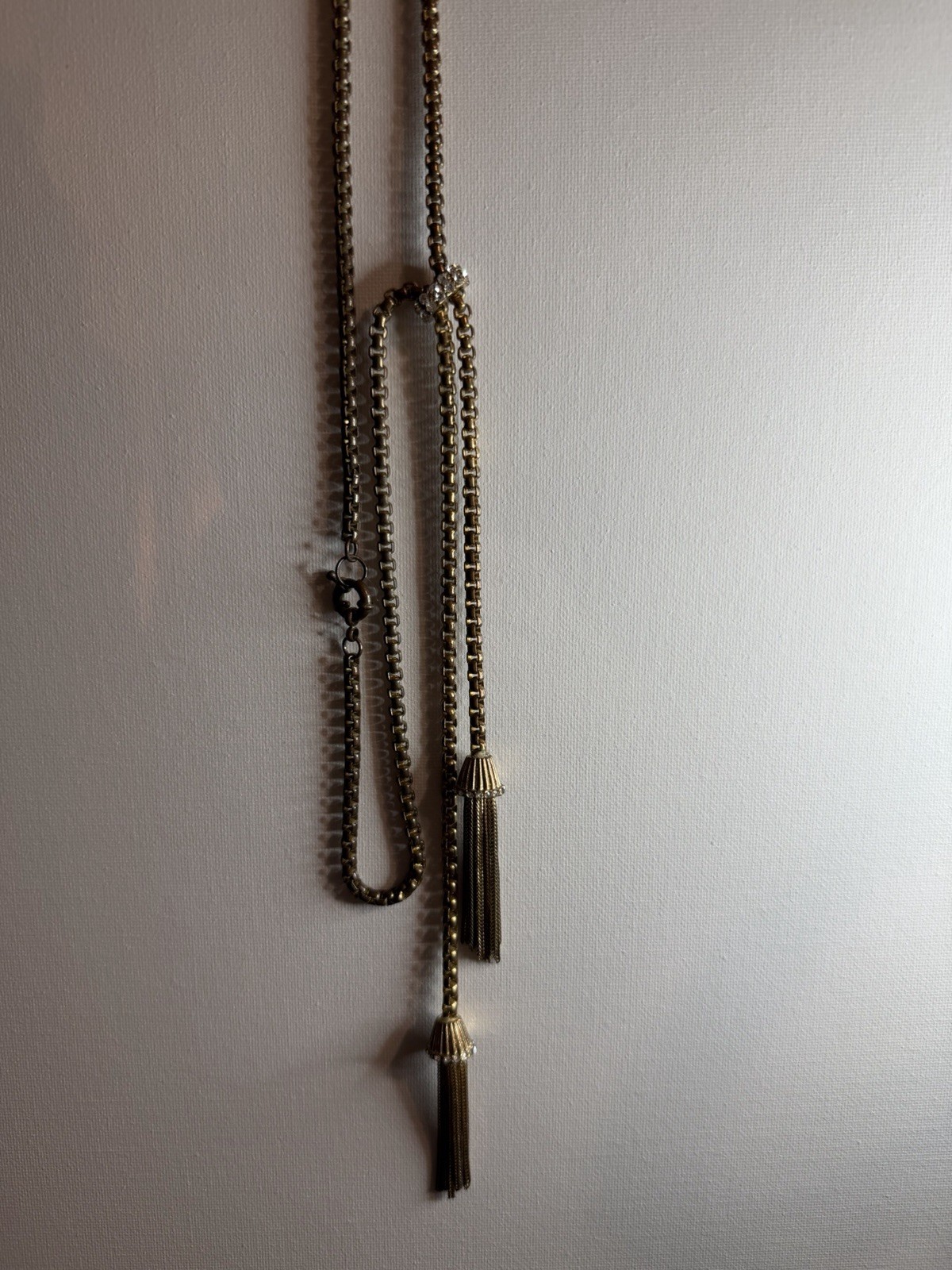 Gold tone J crew ( signature retired flapper lariat design)