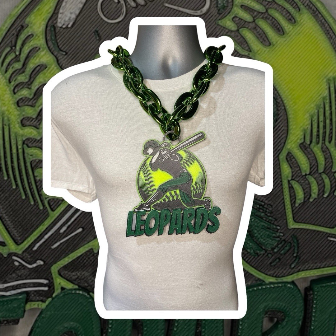 Custom Sports Team Fan Chain School Logo Necklace Pendant MVP Oversized Turnover
