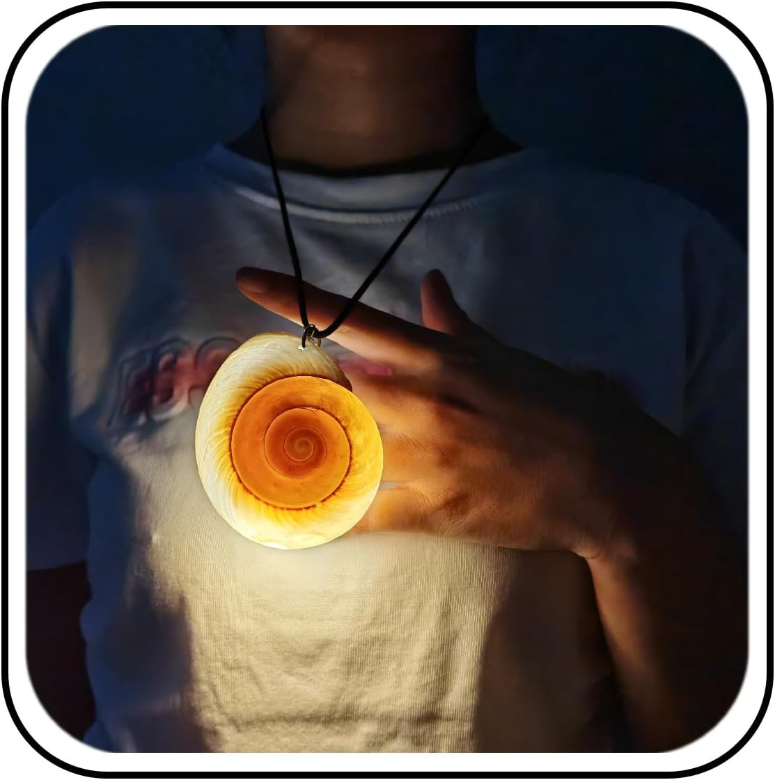 Really Shell Witch Costume Accessory – Adult Natural Big Conch Pendant Necklace