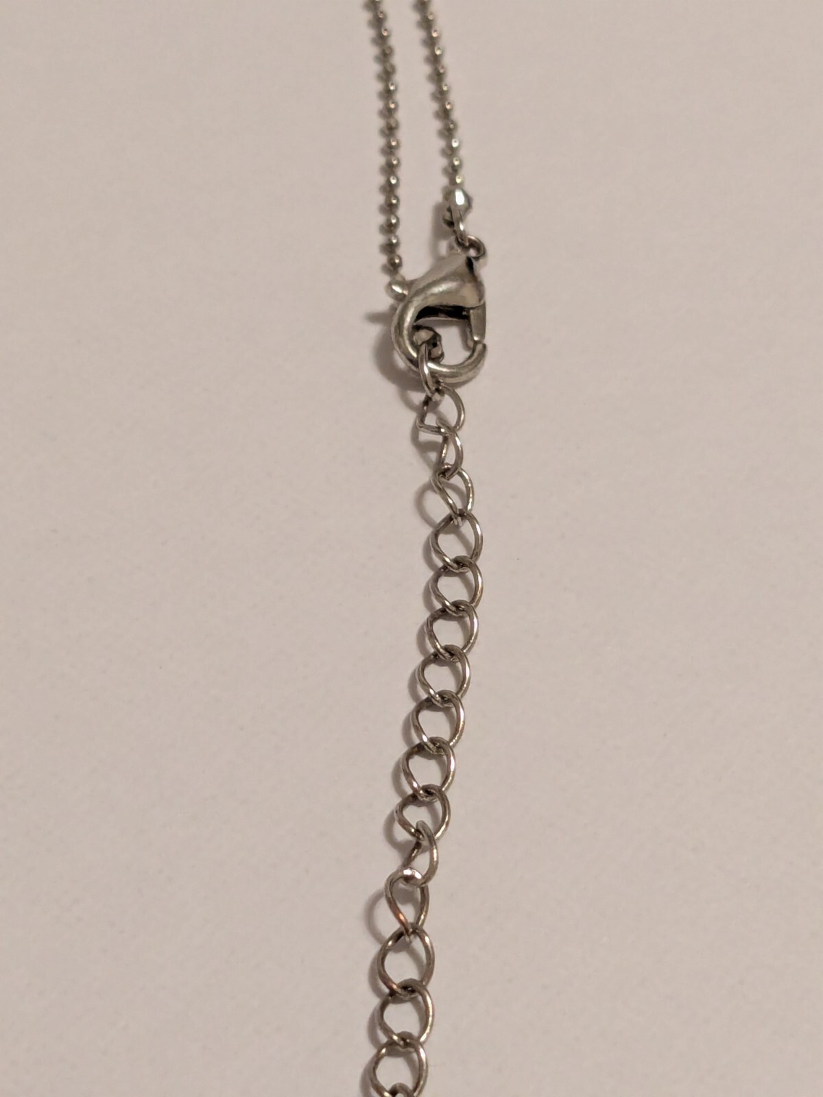 Silver Tone Ball Bead Chain Necklace By Adult Jewels. Minimalist. 15″.