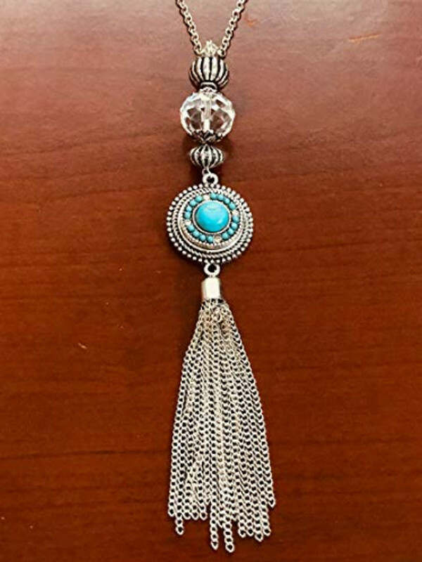 Snap Jewelry Necklace CZ Rhinestone Tassel 32″ fits 18-20mm Ginger Style Charms