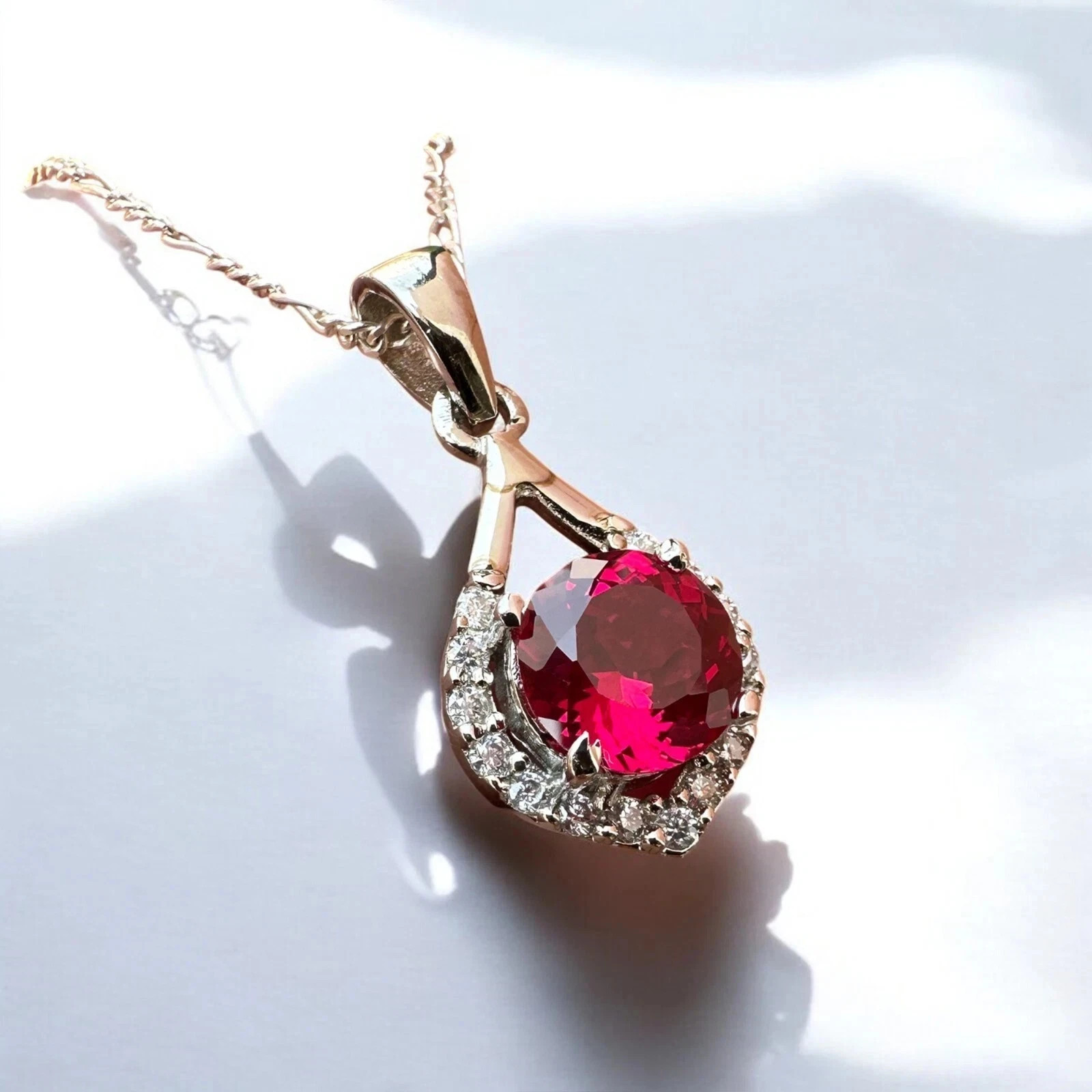 Certified 13 Ct Natural Red Ruby Loose Gemstone Pendant In 925 Silver