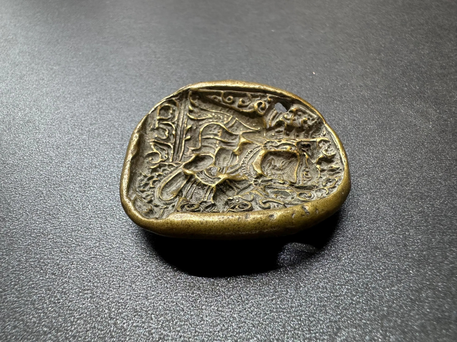 Nepal Tibet Buddhist Brass Guru Padmasambhava Mold Talisman Pendant | Vintage R