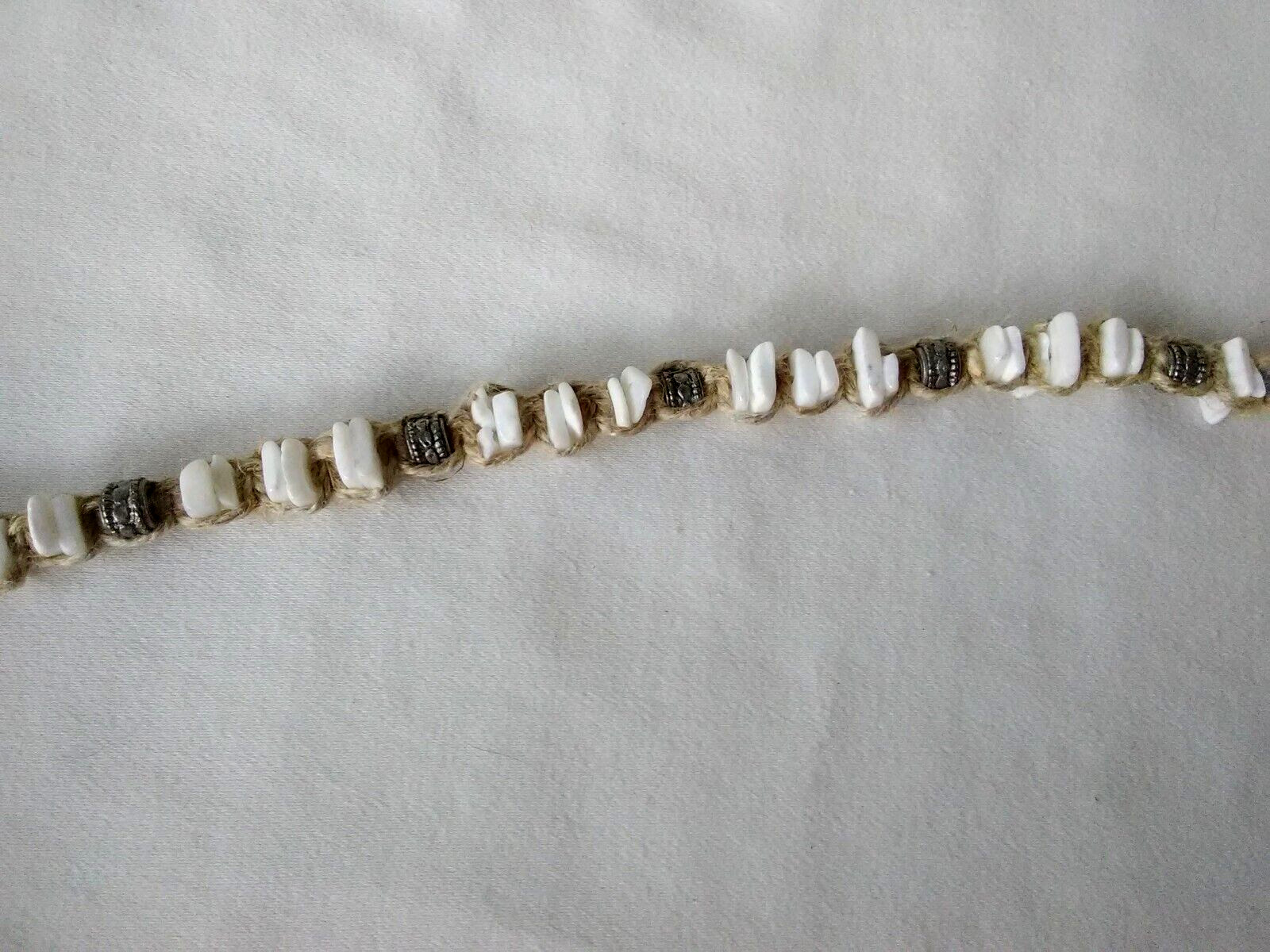Seashell Braided Hemp Boho Necklace Ethnic Tribal 17″ Gift USA Seller New