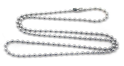 1.5 mm 10″-100″ Silver Stainless Steel Bead Necklace Chain Sb44 USA Seller