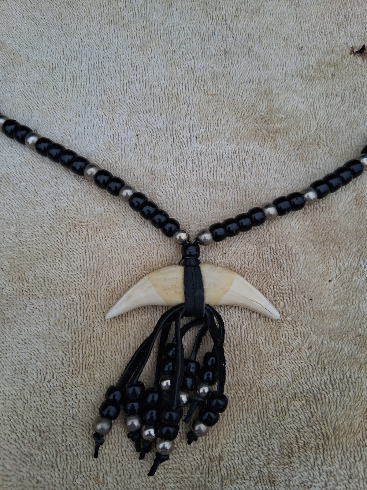 Real Black Bear Tooth Necklace