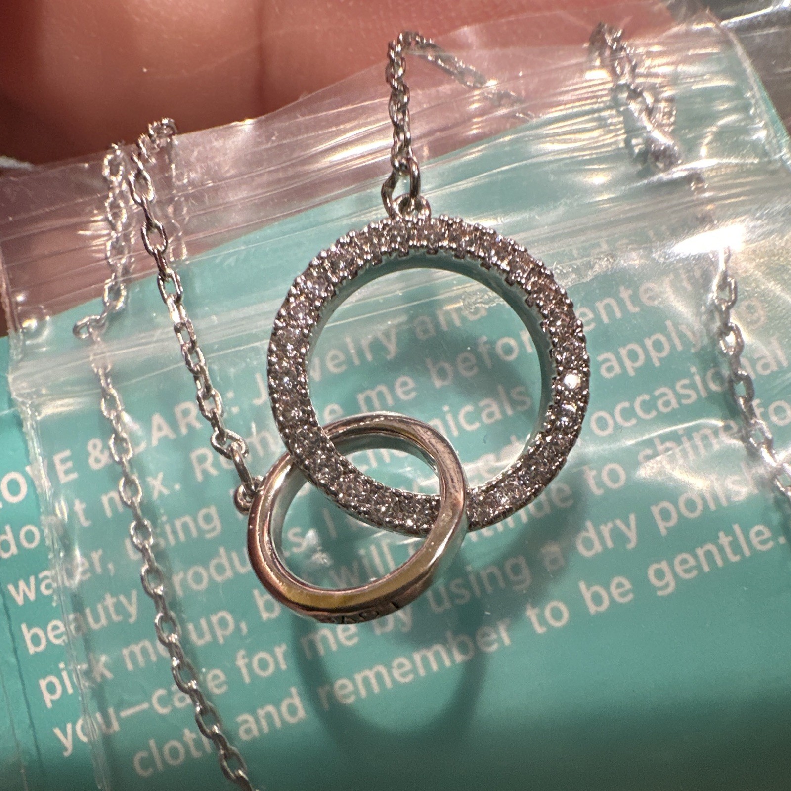 Origami Owl Silver Tone “Circles of Happiness” Empowerment Necklace