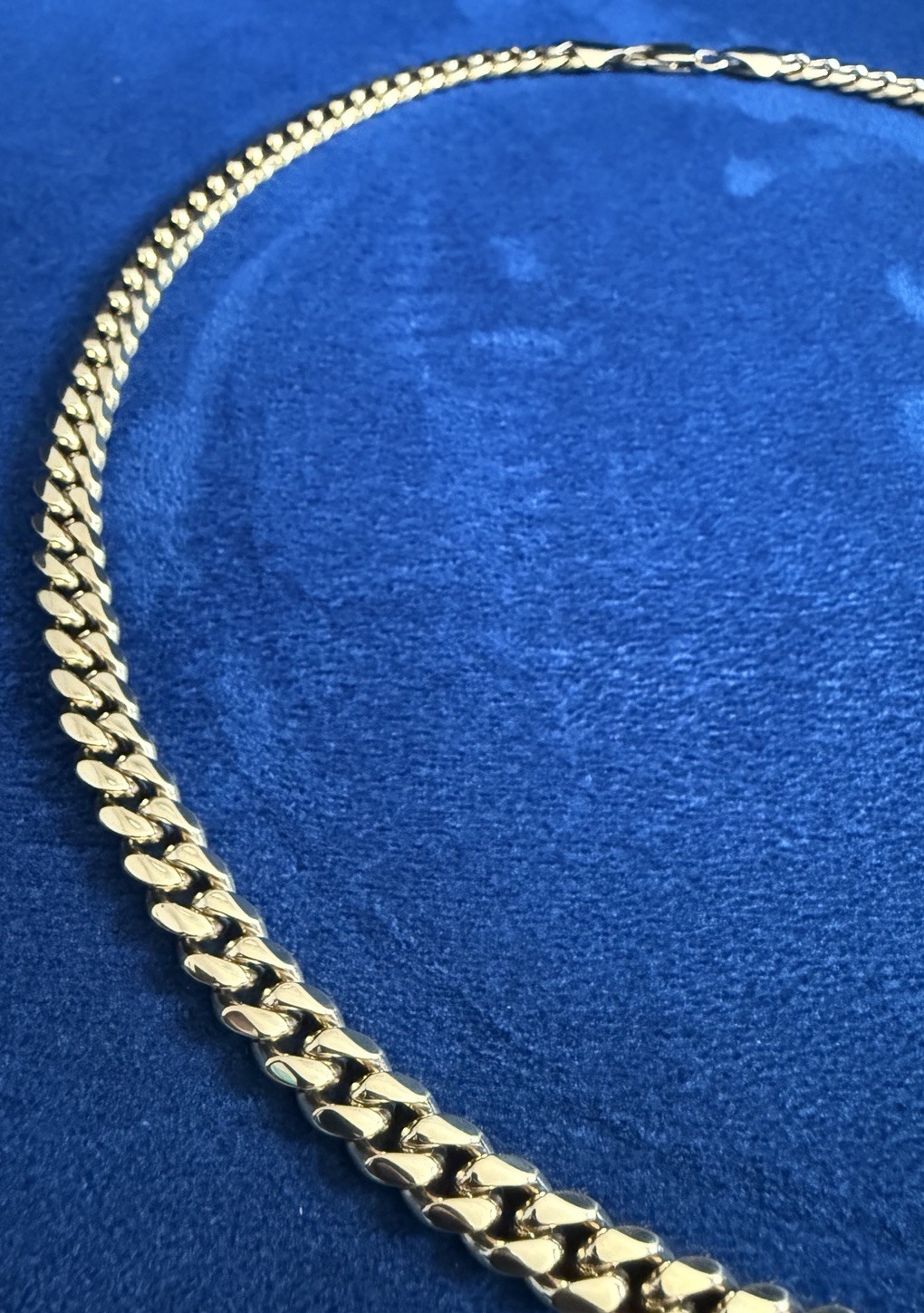 14k Gold Plated Stainless Steel Cuban Link Chain Necklace 8mm 24in