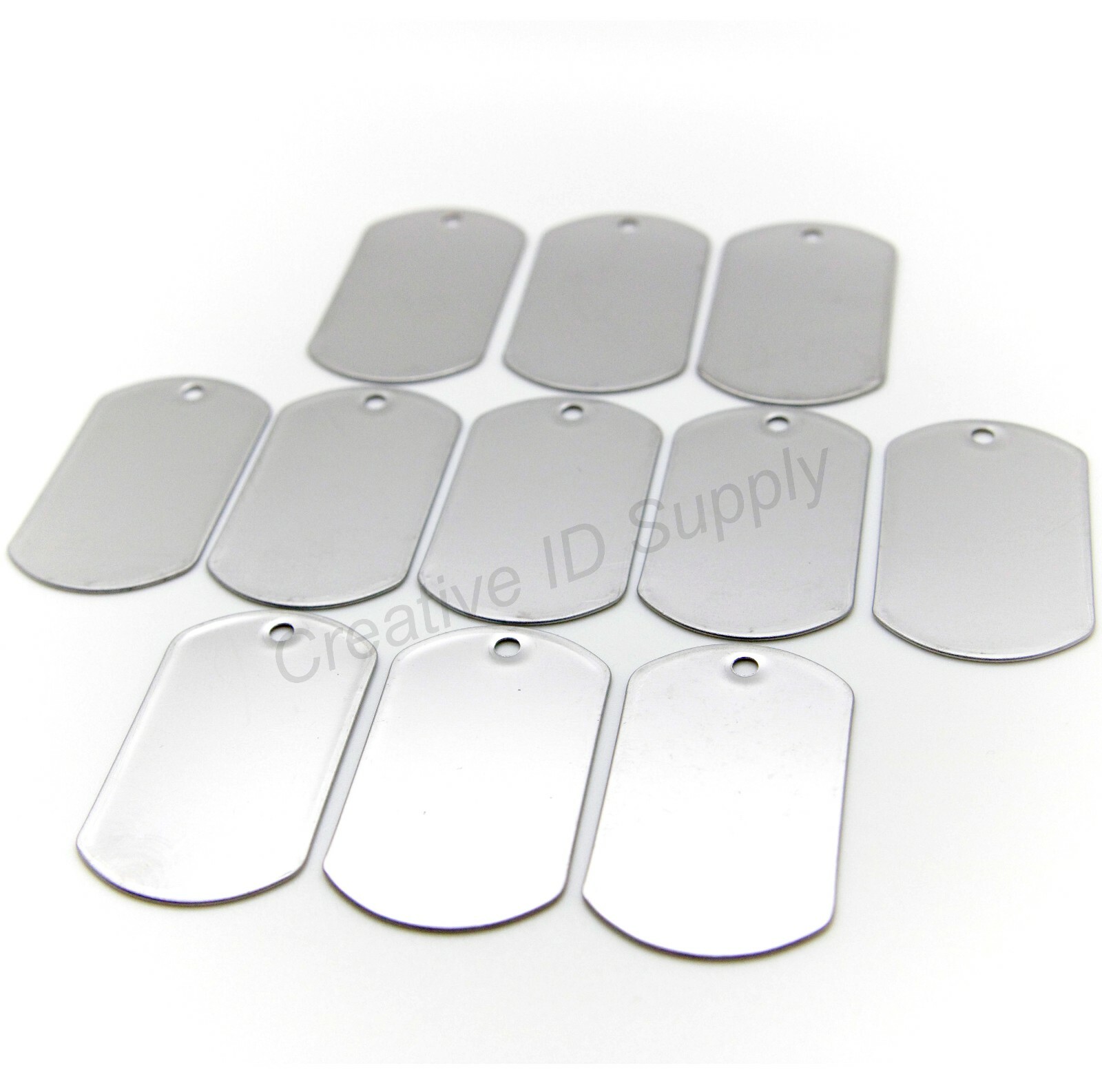 PACK 50 STAINLESS STEEL DOG TAGS, 24″ BALL CHAIN NECKLACES, SILENCERS REPAIR KIT