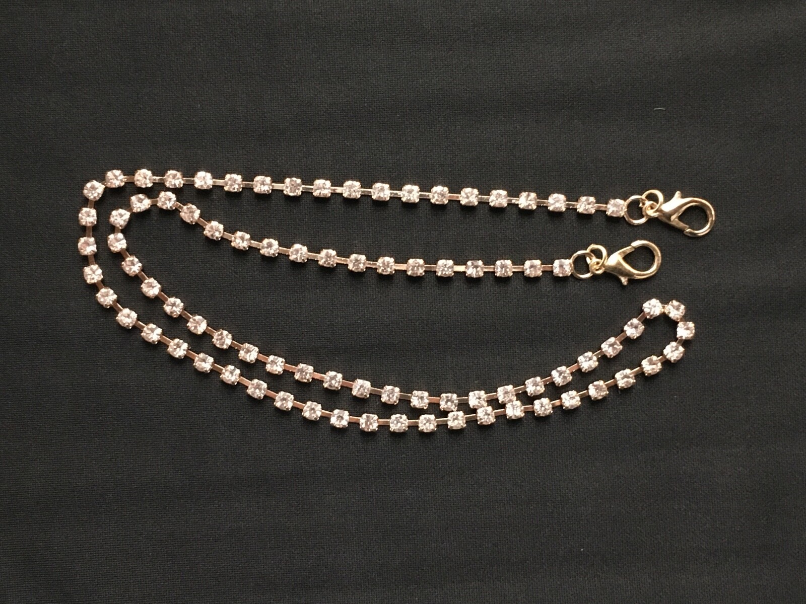 Face Mask Chain Holder Glasses Chain With Clear Stones Easy ON/OFF Lightweight