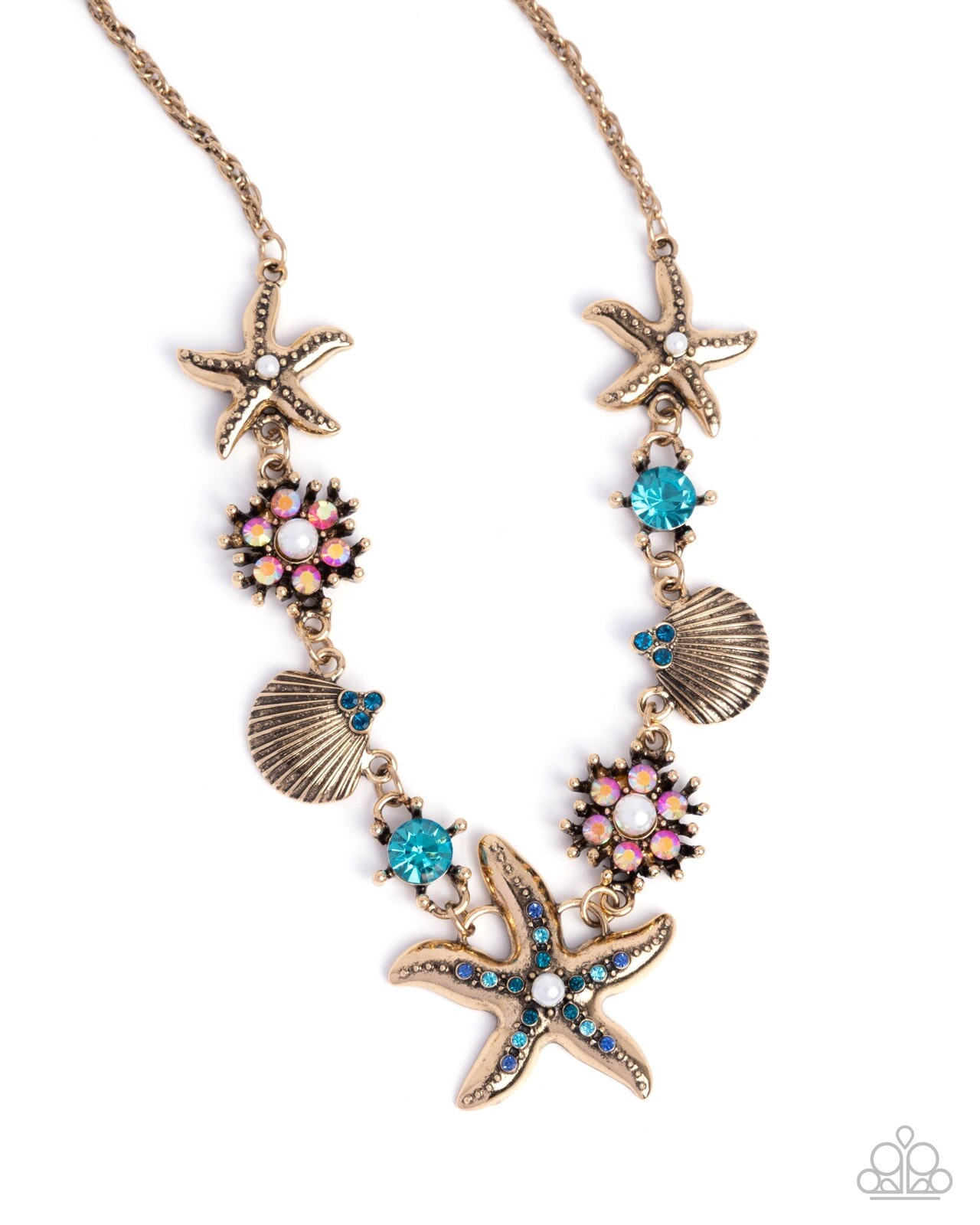 ⚓️Paparazzi Starfish Song-Blue-Coastal Inspired-Necklace & Earrings & Bracelet