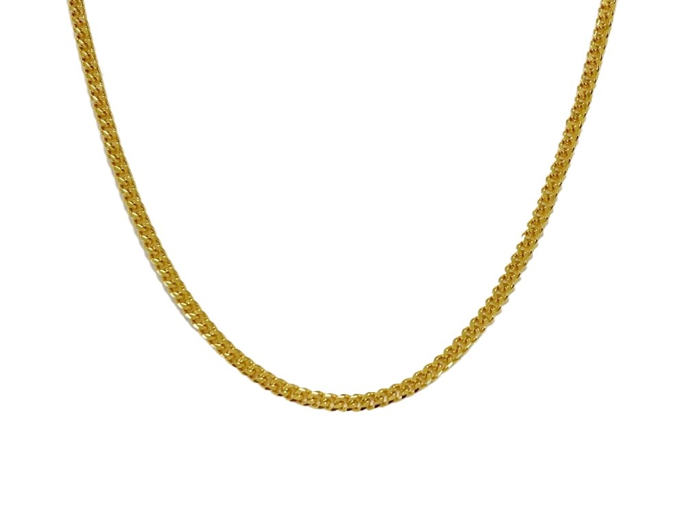 Solid 18K Yellow Gold 4mm Cuban Curb Chain Necklace 22″Italian Made Mens Jewelry