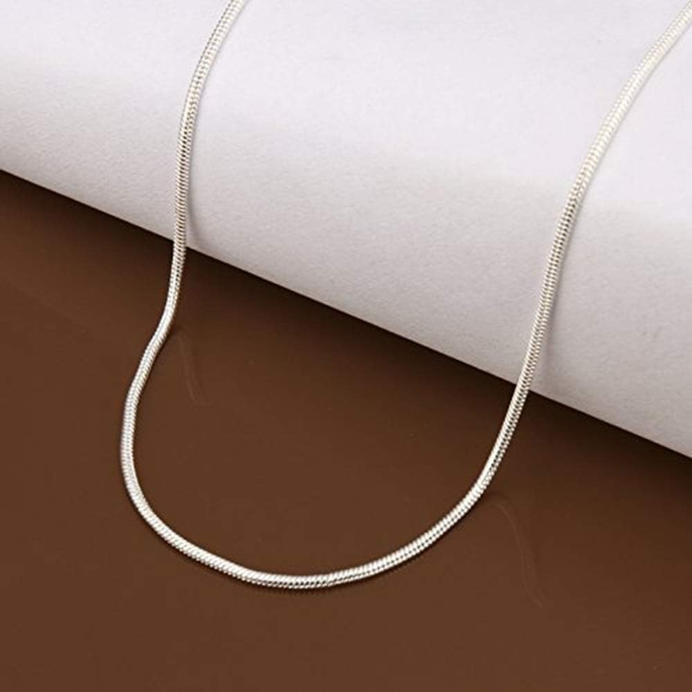 Fashion 925 Sterling Silver 1mm Snake Chain Necklace Jewelry for Men & Women