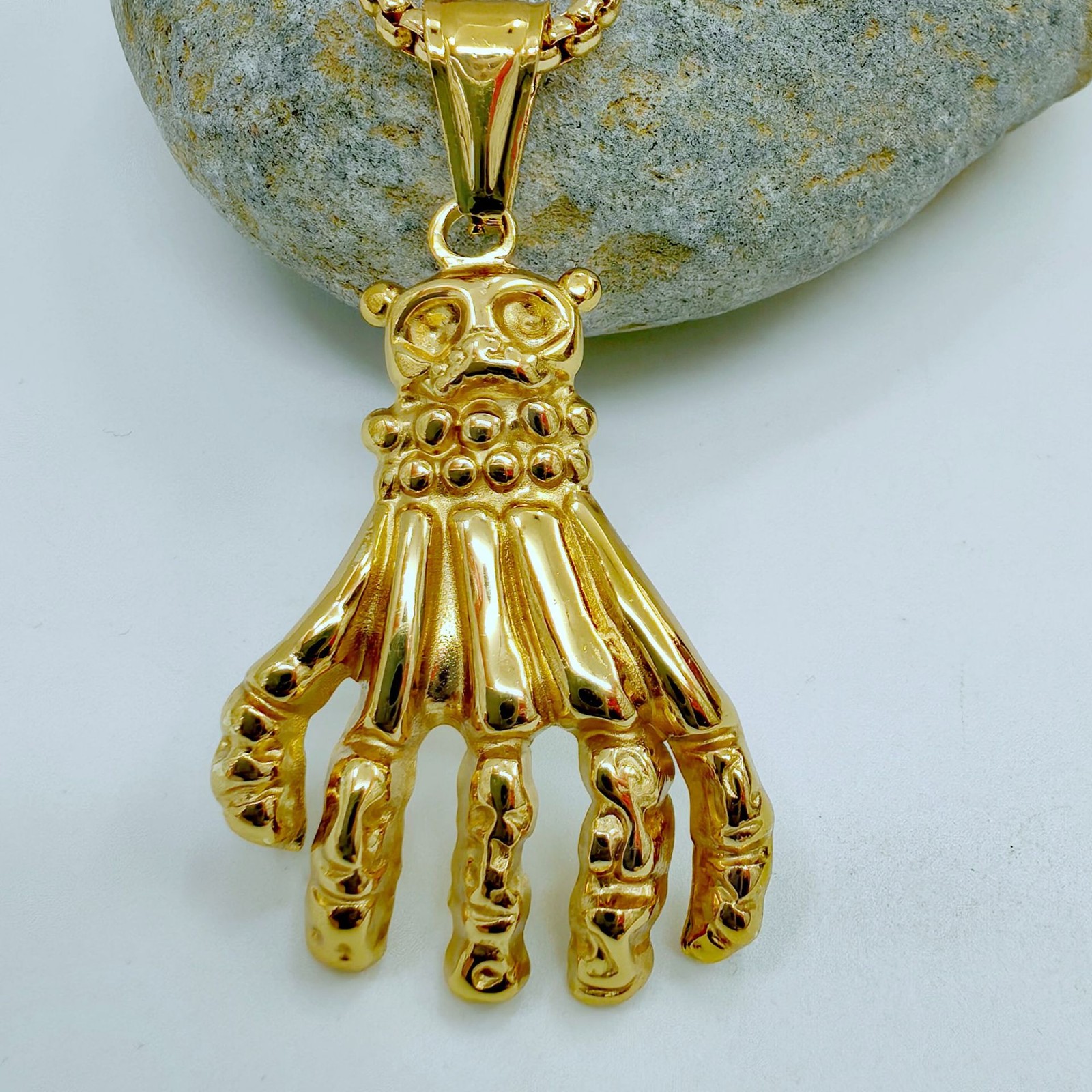 Gold Silver Black Hand Pendant Ideal Accessory For Motorcycle Hip Hop Fans