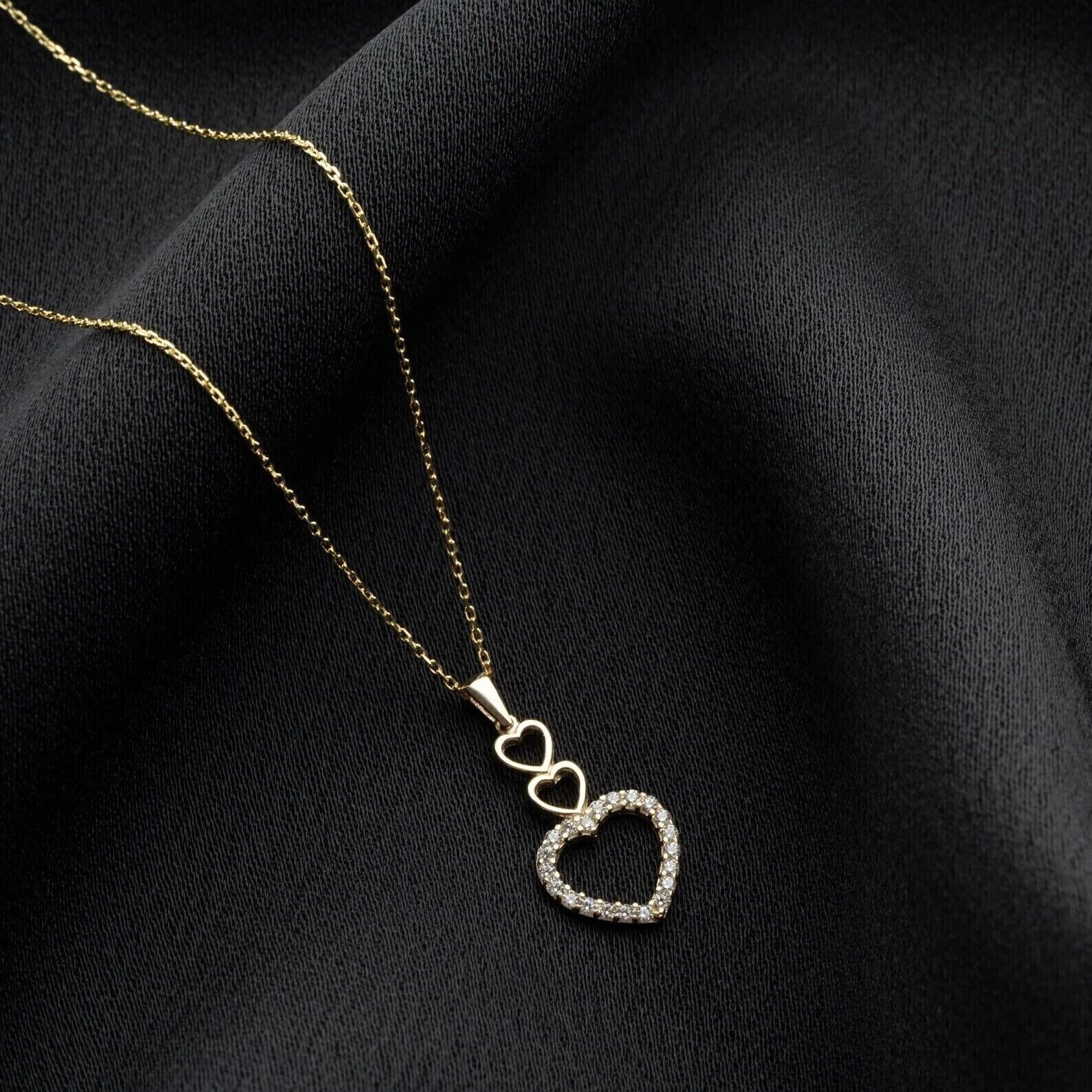 2.50Ct Heart Cut Simulated Diamond Women’s Fancy Pendant 14K Yellow Gold Plated.