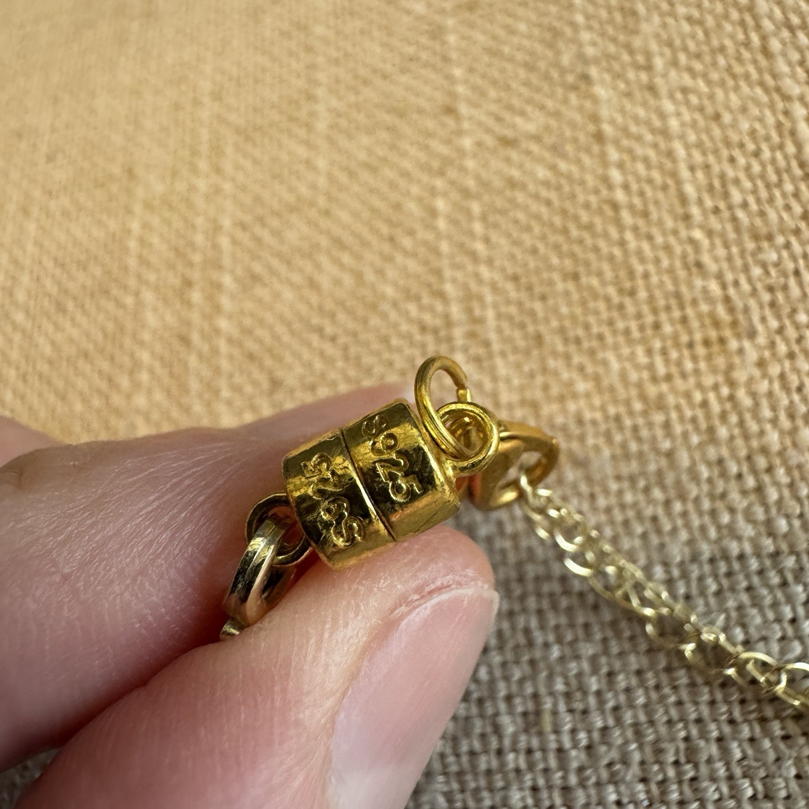 Charlortte & Lexi Letter “M” Necklace, 14K Gold Plated Sterling Silver