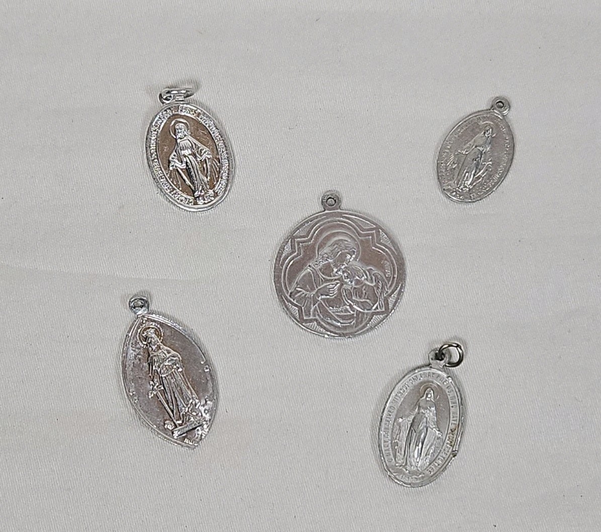 Catholic Medals 16x Lot Pendants Crosses Religious Saints Luke Joseph St Anthony