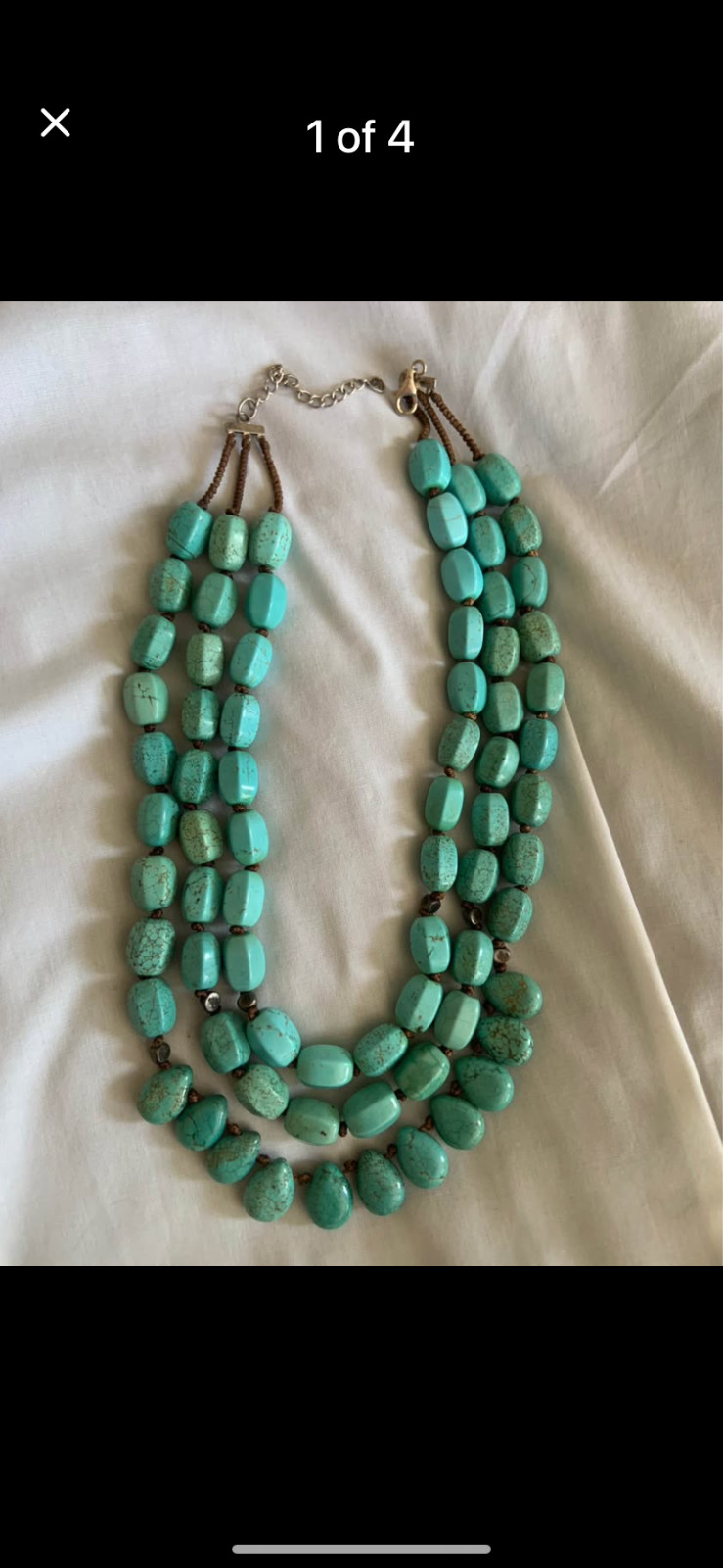 Silpada 3-Strand Turquoise Necklace