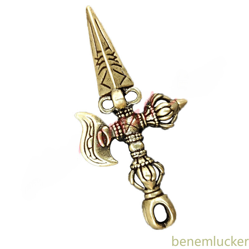 Esoteric Healing Axe, Vajra Pestle, Key Pendant, Brass Pendant