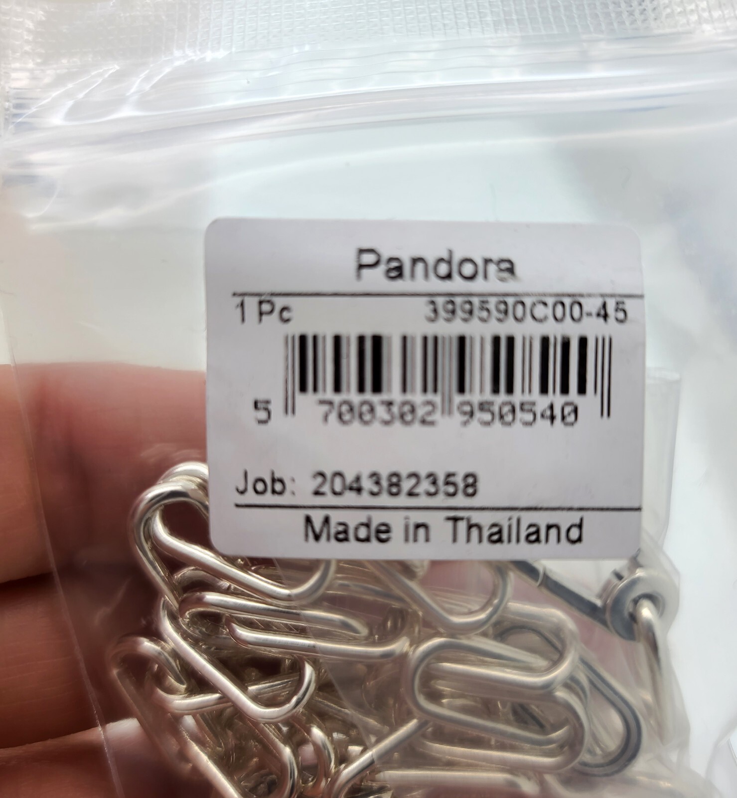 NEW 100% Authentic Pandora ME 925 Paperclip Chain Medium-Link Necklace 399590C00