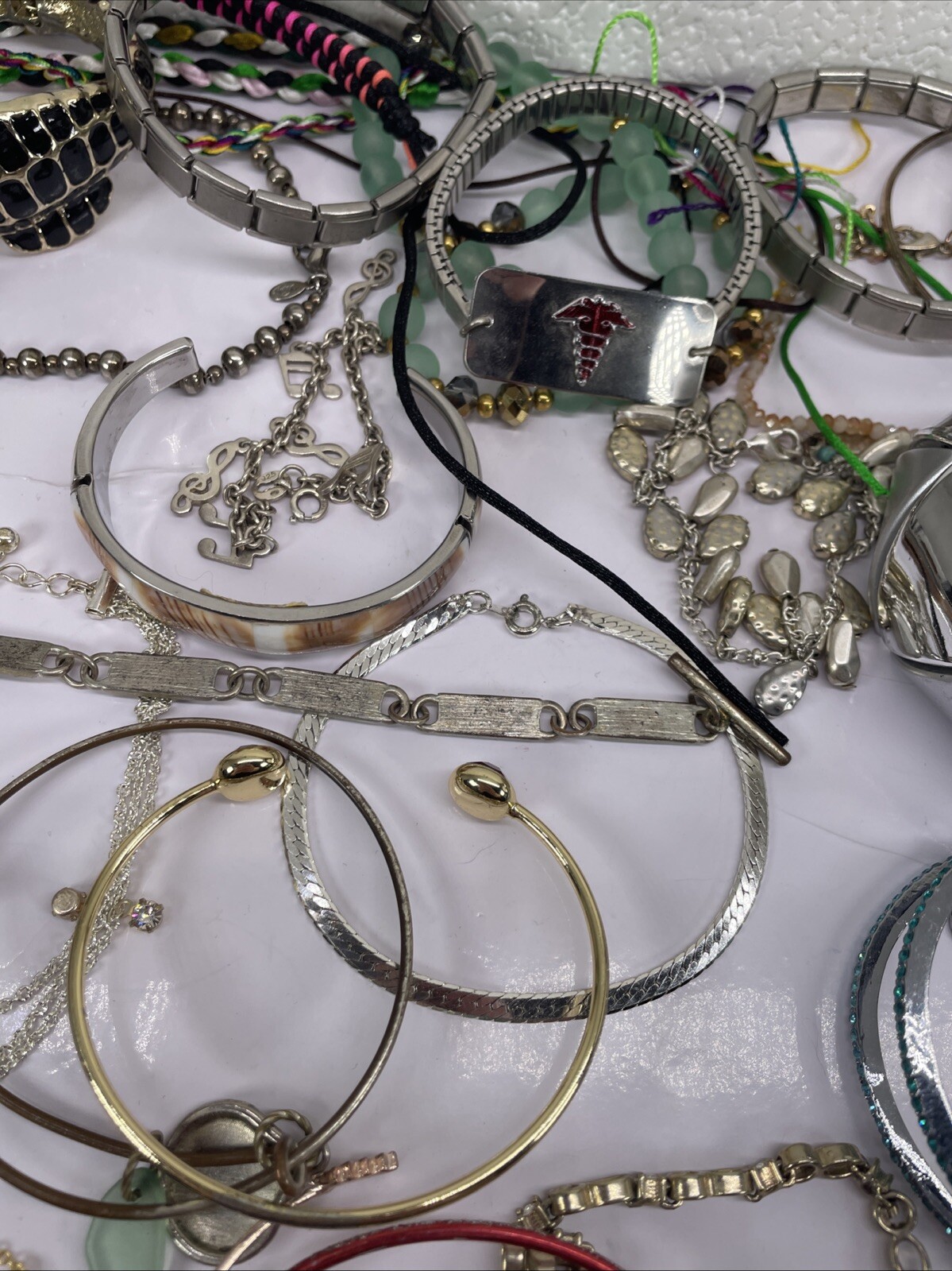 Vintage Lot of 50+ Assorted Bracelets Various Colors, Styles, Materials Women’s