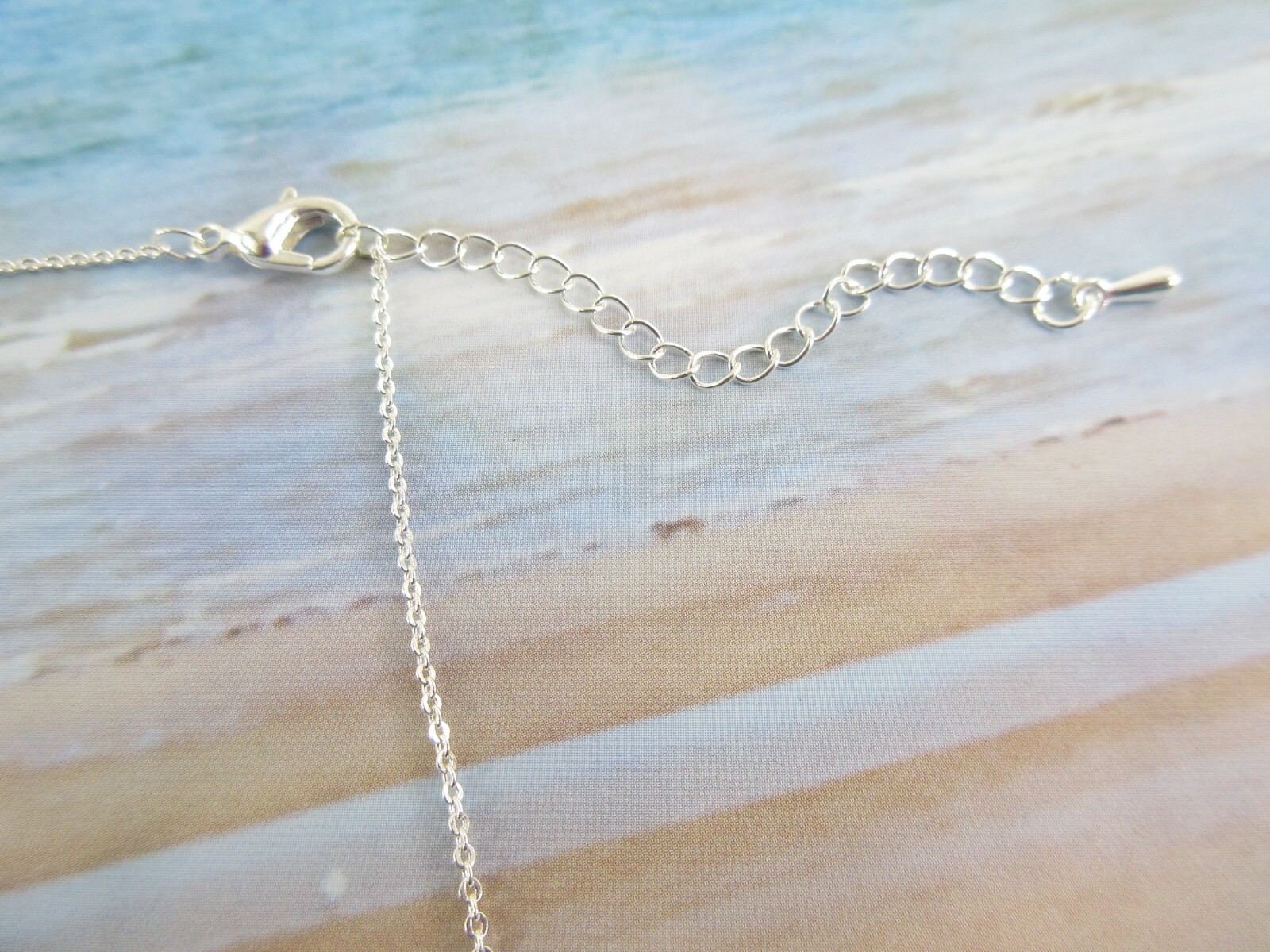 Beach Sea Turtle Necklace Pendant Silver Chain Summer Jewelry Ocean Scene Charm