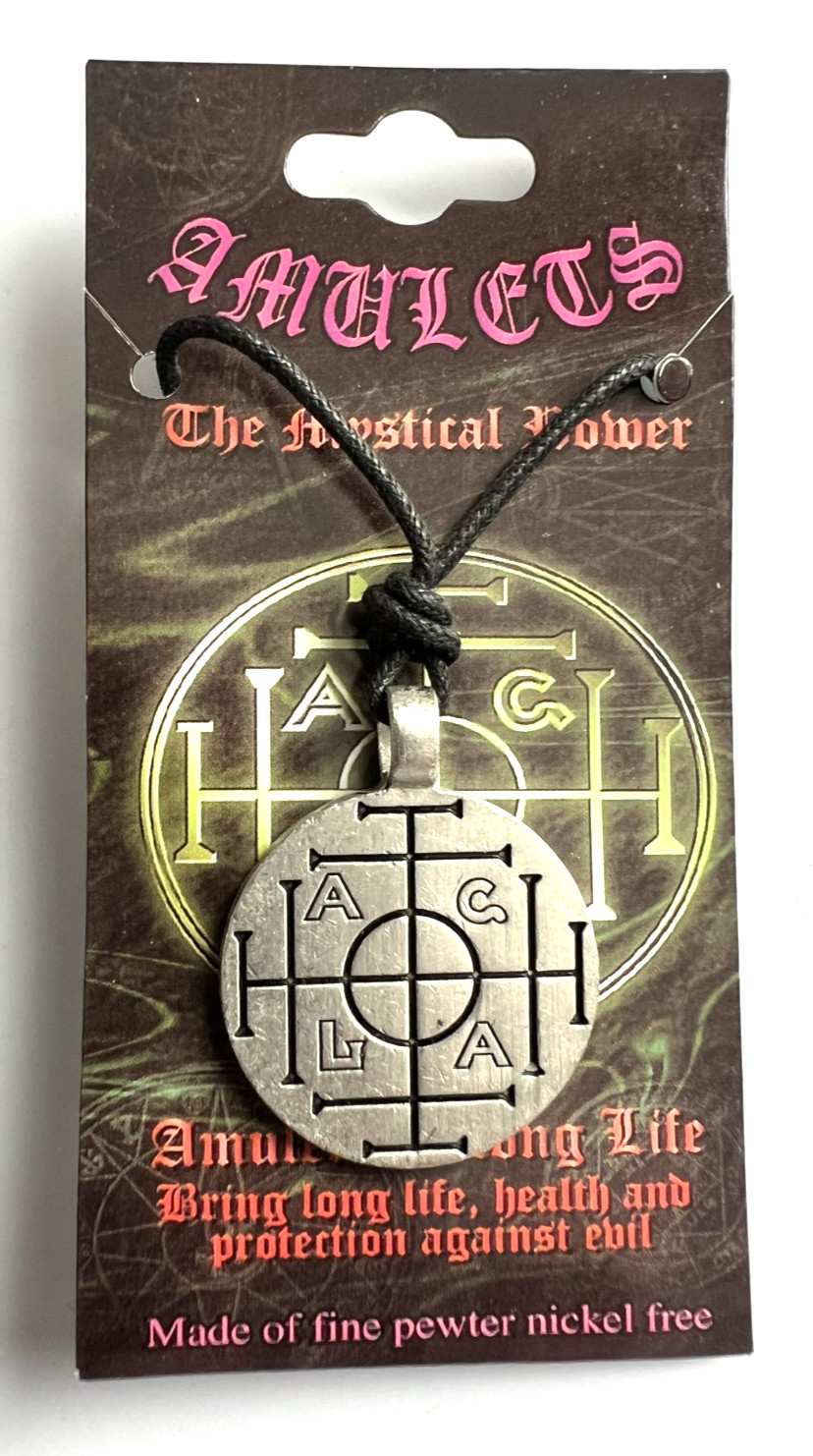 Long Life Protection Health AGLA Pendant Amulet Necklace Nickle Free Pewter -NEW