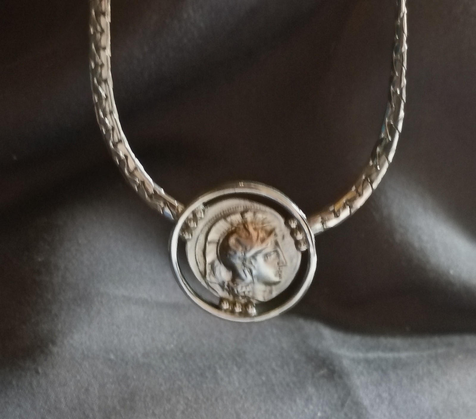 silver plated pendant Necklace By Direction One