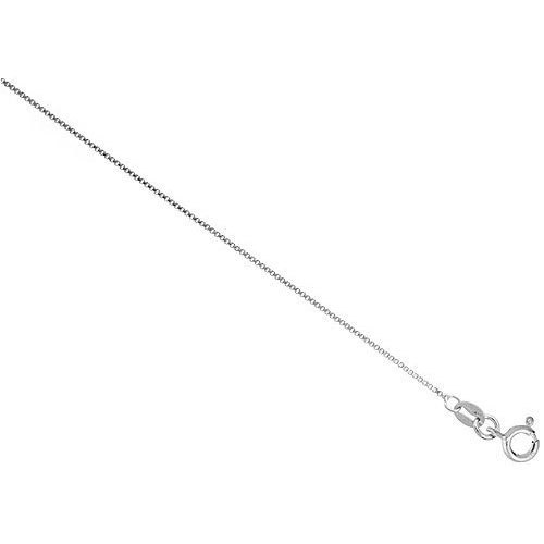 1mm Solid Italian Venetian Box Chain Necklace REAL Sterling Silver