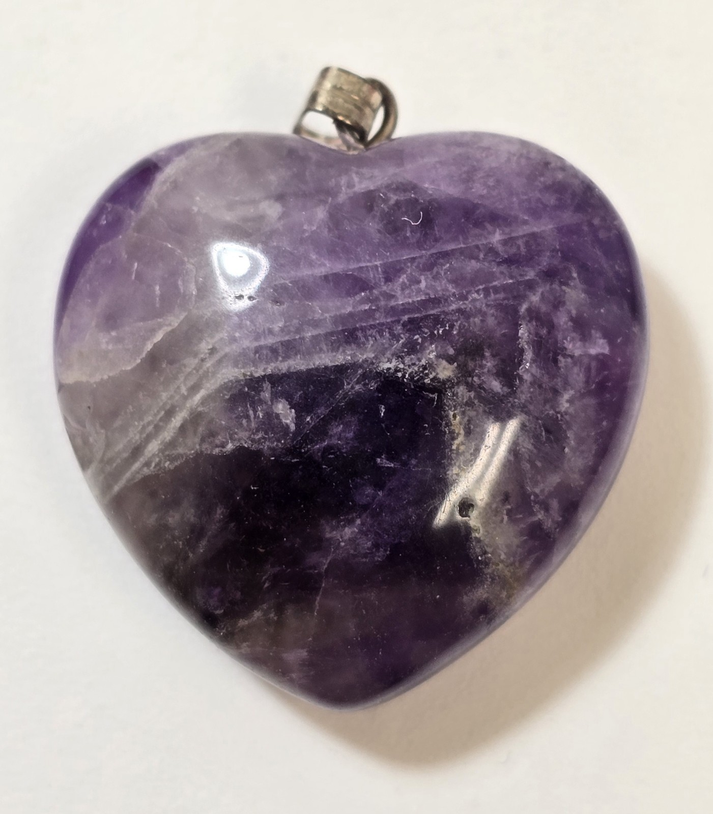 25mm Amethyst Heart Pendant