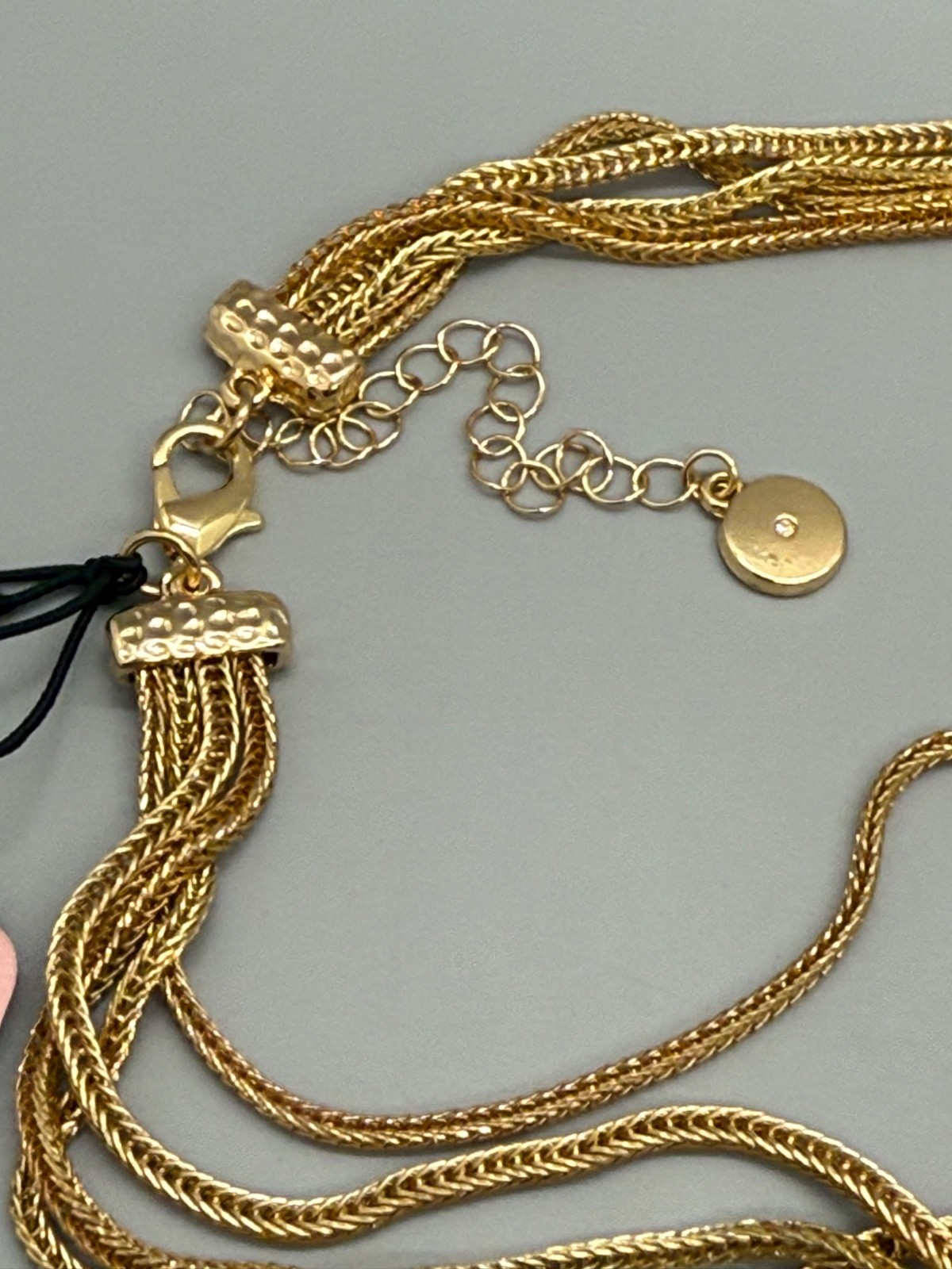 PIPER K CHUNKY GOLD WIRED FLOWERS STATEMENT NECKLACE NWT