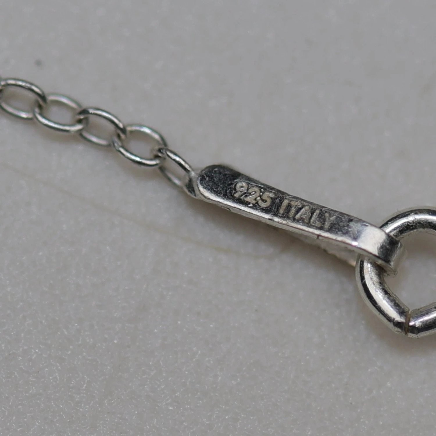 Sterling Silver I Love You to the Moon and Back Pendant Necklace 925 Italy 18