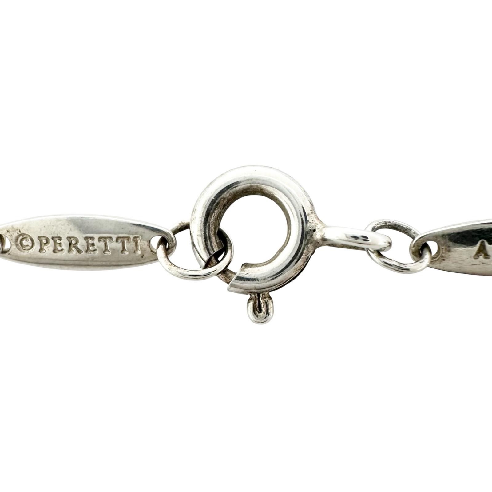 TIFFANY&Co. Elsa Peretti Color by the Yard Pendant Necklace Silver925/Aquama…