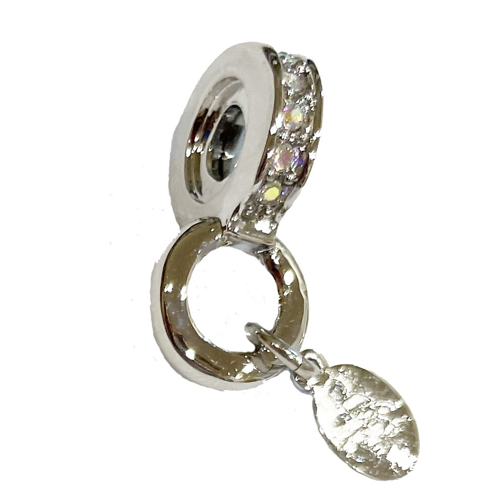KIRKS FOLLY CHARM HOLDER TO USE WITH THE MAGNETIC NECKLACES! SILVERTONE ~