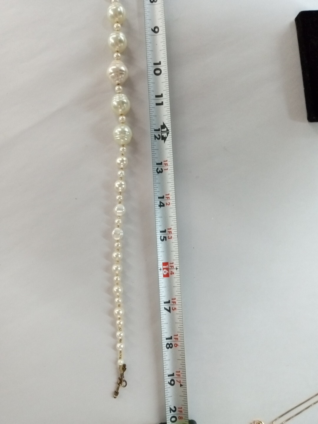 Beautiful Strand Of Faux Pearls With Gold Accents & Toggle Clasp