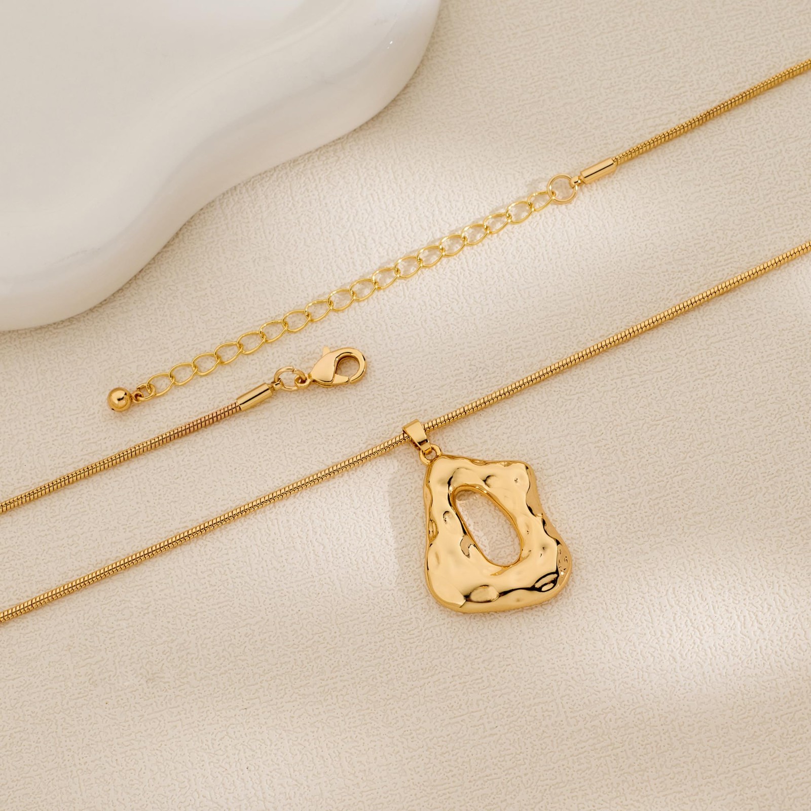 Boho Gold Statement Necklaces for Women – Spiral Swirl Conch Pendant Jewelry, Su