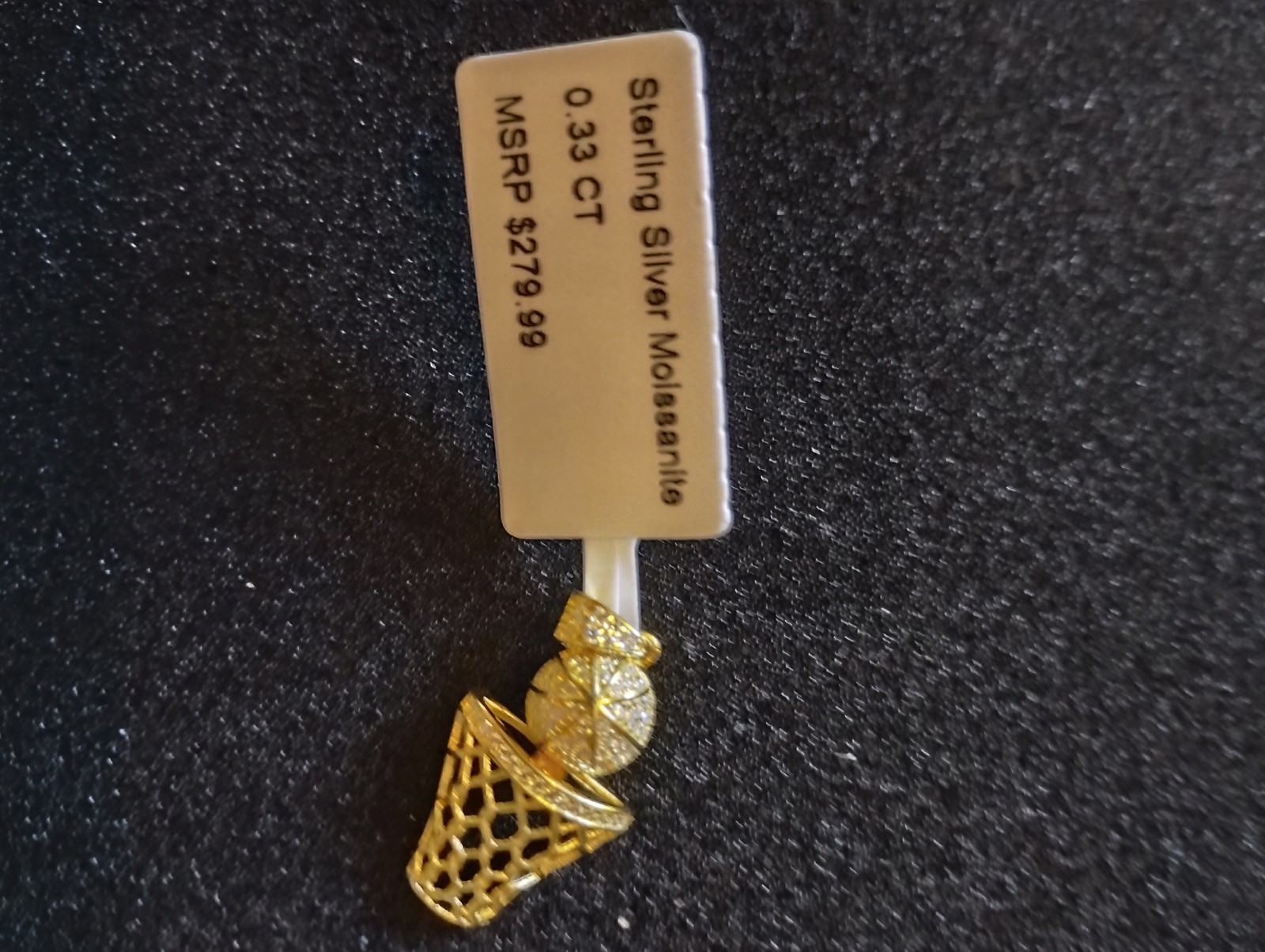 Iced Out Moissanite Basketball Hoop And Basketball Pendant