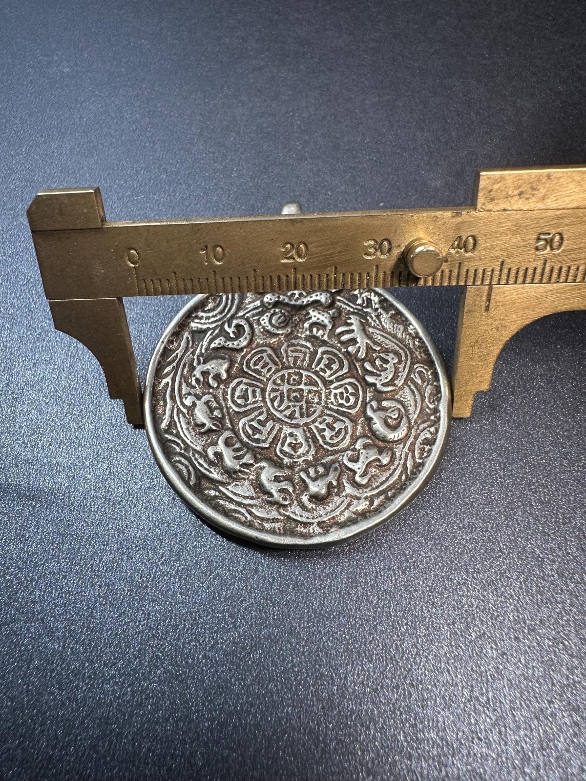 Nepal Tibet Buddhist White Copper Black Mahakala Talisman Pendant | NinePalace