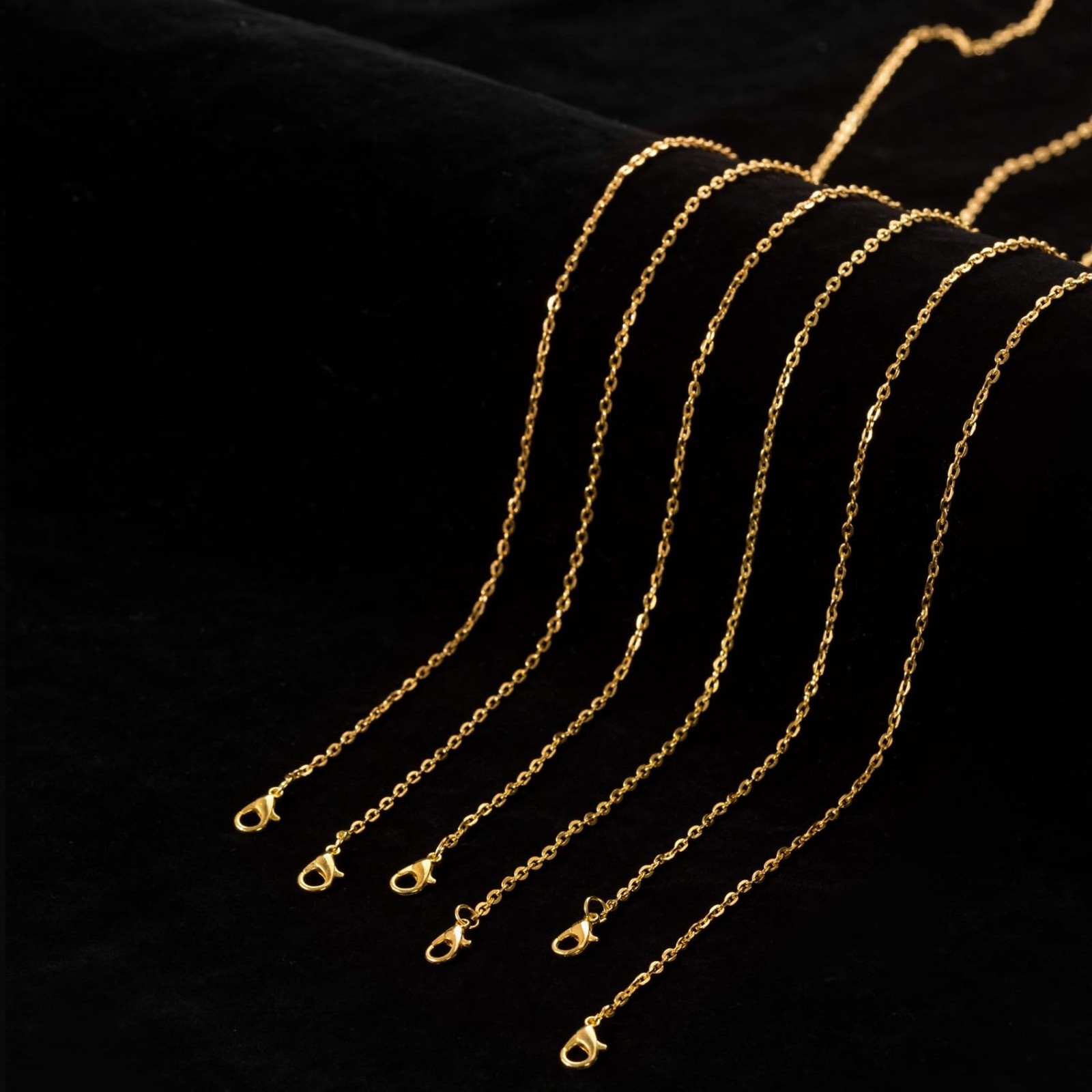 24 Pack 18″ Necklace Chains Gold Silver Plated DIY Jewelry Making Cable Link