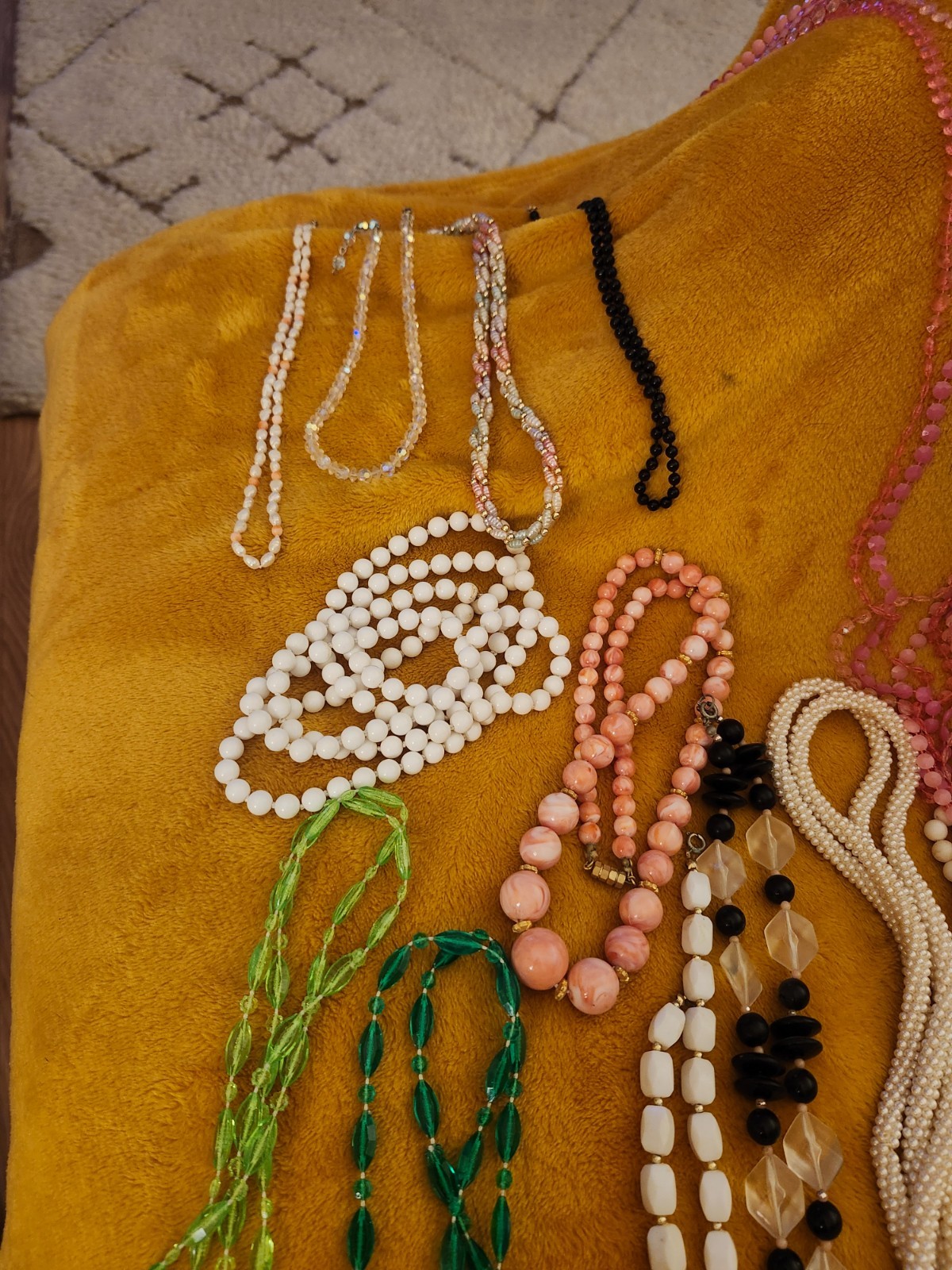 Beaded Necklaces ~ Various Lengths, Colors, And Types ~ Lot Of 19