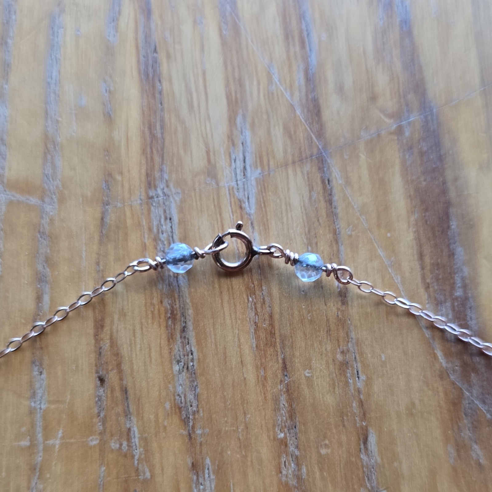 Rose 1/20 14k Gold Plated Cable Chain Necklace with Crystal Beads