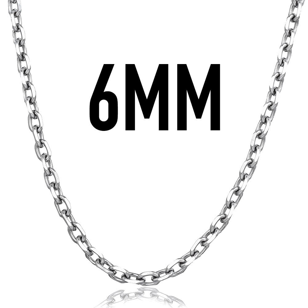 USA Stock 3MM Mens Chain Silver Stainless Steel Cable Anchor Necklace 26 inches