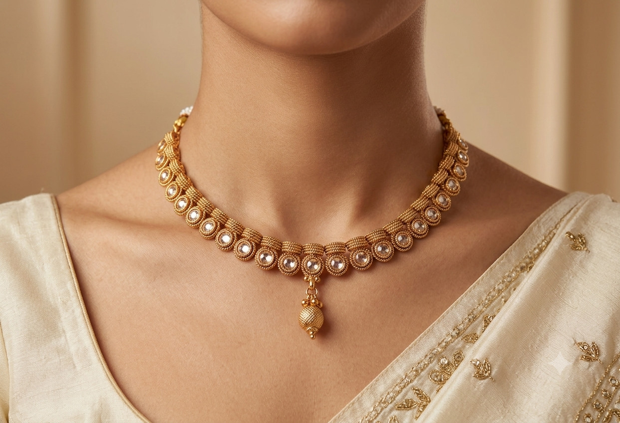 Shumaila Indian Polki Jewelry Necklace Set Roz Jewellers.