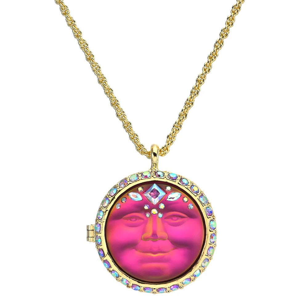 Kirks Folly Mystic Empress 25mm Seaview Moon Love Never Dies Locket Necklace gt