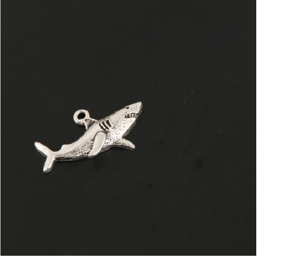 small SHARK OCEAN NAUTICAL pendant charm 925 Sterling Silver 22″ Necklace women