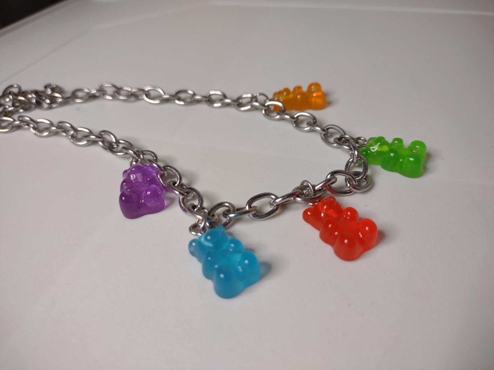 16 Inch Multicolor Bear Chain Necklace