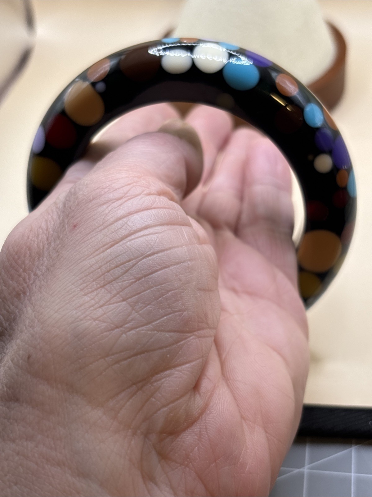 Sobral Jackie Brazil Party Mix Multi-Colour Dots Bangle Statement Piece