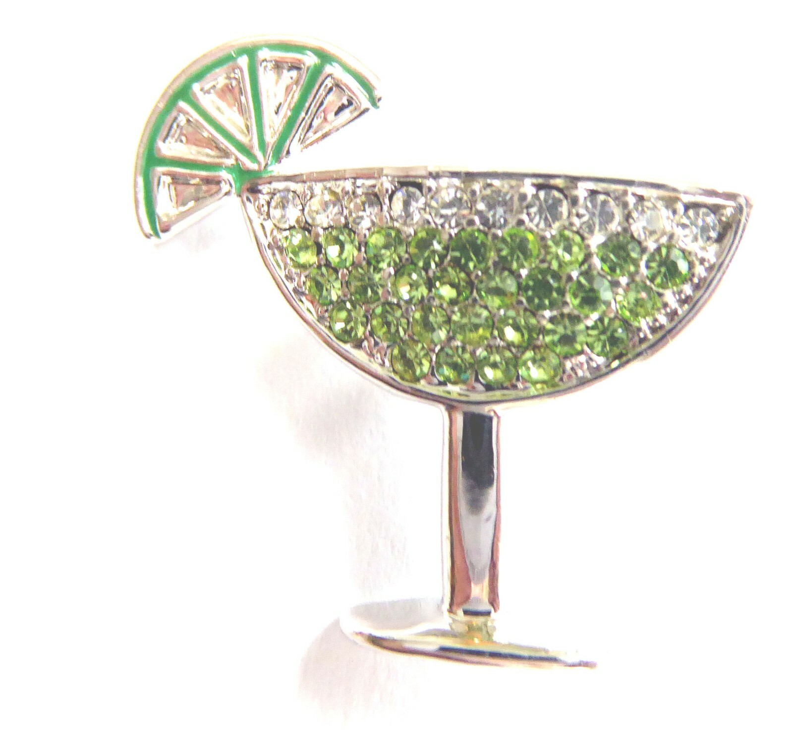 Margarita Pendant with Green Crystals
