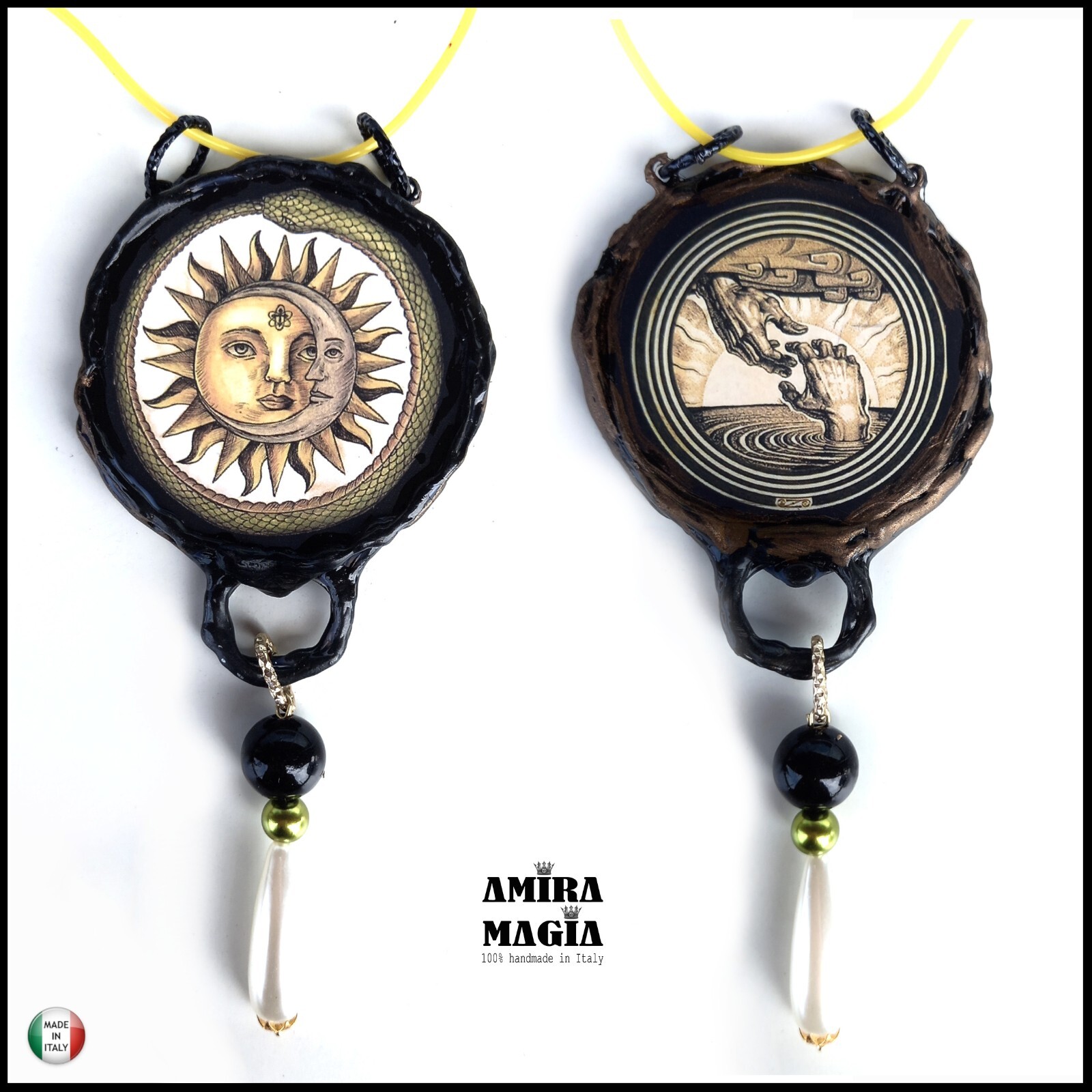Alchemy Symbols Witch Witchcraft Talisman Magic Amulet Sun Moon Ouroboros Snake