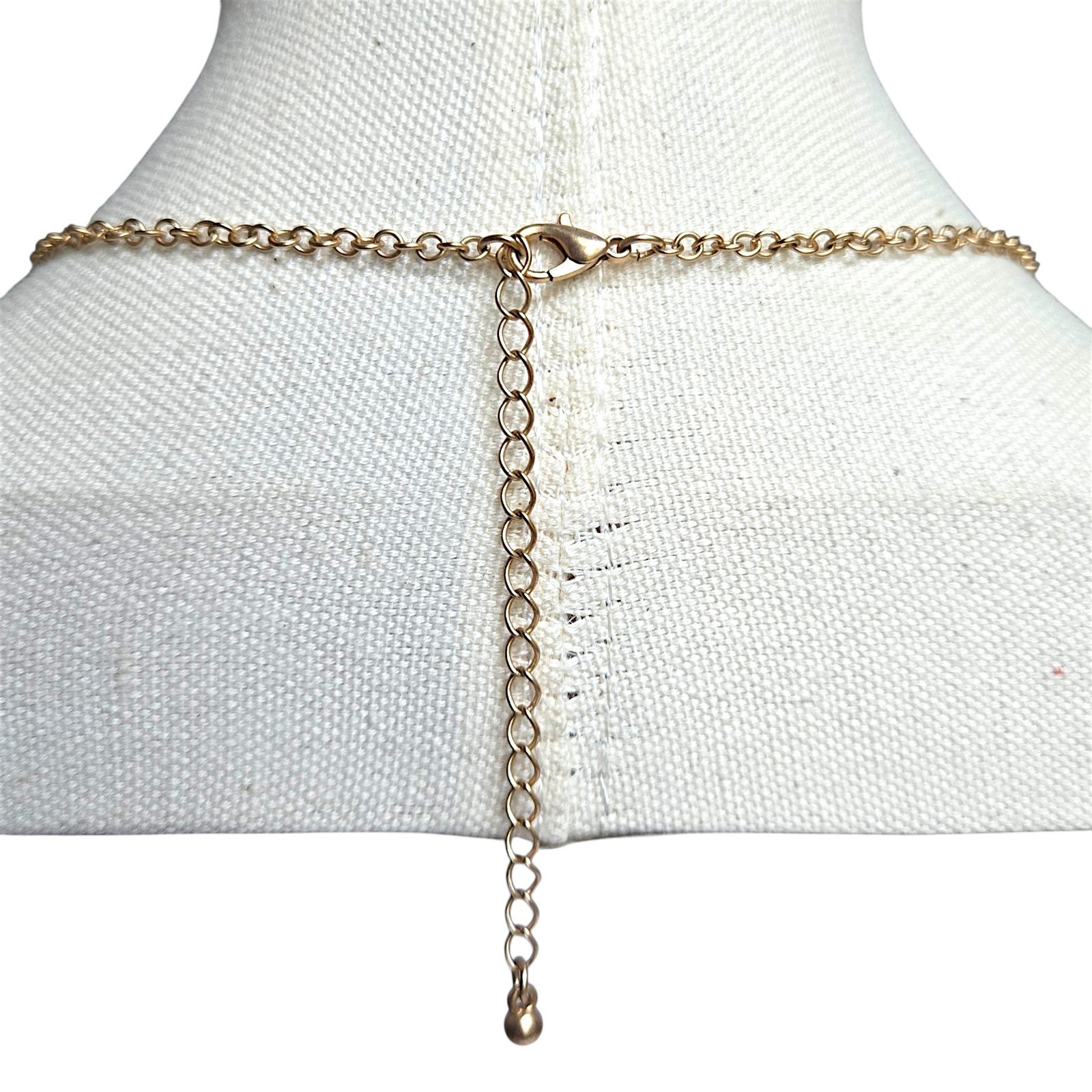 Leaf Fringe Y Drop Lariat Necklace Matte Gold Tone Boho Statement 17″-20″